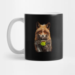 Fox Drinking Coffee, Love Foxes Mug